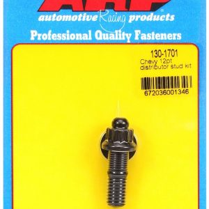 ARP Distributor Clamp Stud, For Use with Chevy, 12 Point Head Type, Black Oxide, Chrome Moly – 130-1701