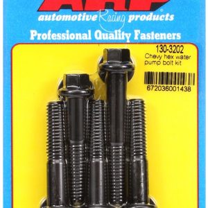 ARP Water Pump Bolt, For Use with All V8 Chevy, Hex Style Head Type, Black Oxide, Chrome Moly – 130-3202