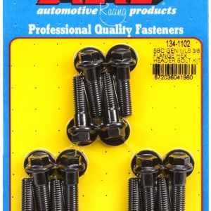 ARP Exhaust Header Bolt, For Use with Chevy Ls V8 Engines, M8 Thread Size, 1.181 Inch Length, Hex Style Head Type, Black Oxide, Set of 12 – 134-1102