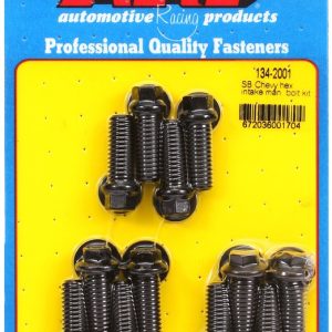 ARP Intake Manifold Bolt, For Use with Chevy 265/ 400 Cubic Inch, Hex Style Head Type, Black Oxide, Chrome Moly, With Washers – 134-2001