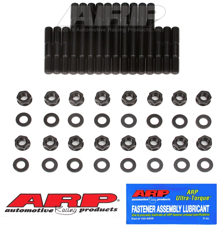 ARP Crankshaft Main Bearing Cap Stud, For Use with Chevy Small Block Large Journal, 4 Bolt Main, Hex Style Head Type, Chrome Moly – 134-5601