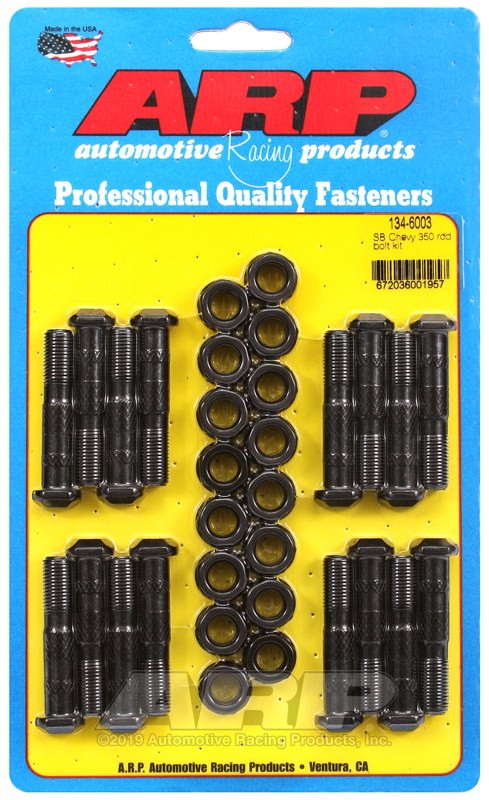 ARP Connecting Rod Bolt, For Use with 305/ 307/ 327/ 350 Chevy Small Block, Reference Head Type Arp B Style, 200000 PSI Tensile Strength – 134-6003