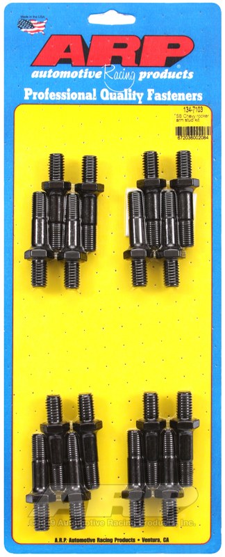 ARP Rocker Arm Stud, For Use with Chevy Small Block, 1.770 Inch Overall Stud Length, 0.670 Inch Adjuster Thread Depth – 134-7103