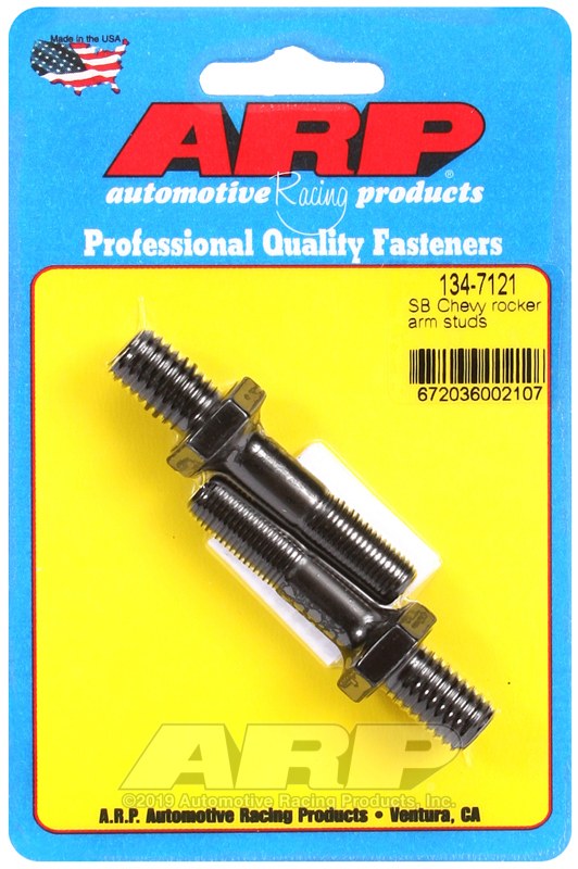 ARP Rocker Arm Stud, For Use with Chevy Small Block, 1.750 Inch Overall Stud Length, 0.800 Inch Adjuster Thread Depth – 134-7121