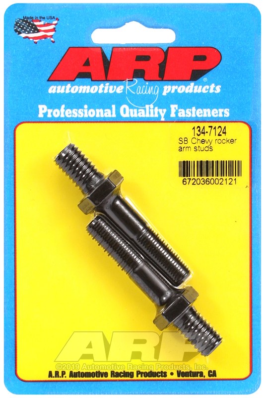 ARP Rocker Arm Stud, For Use with Chevy Small Block, 1.895 Inch Overall Stud Length, 1.000 Inch Adjuster Thread Depth – 134-7124