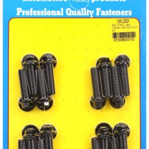 ARP Intake Manifold Bolt, For Use with Chevy 396/ 454 Cubic Inch, Hex Style Head Type, Black Oxide, Chrome Moly, With Washers – 135-2001