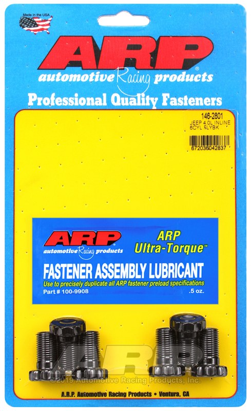 ARP Clutch Flywheel Bolt, For Use with 4.0L Jeep, 0.875 Inch Under Head Length, 1/2-20 Inch Thread Size, 200000 PSI Tensile Strength – 146-2801