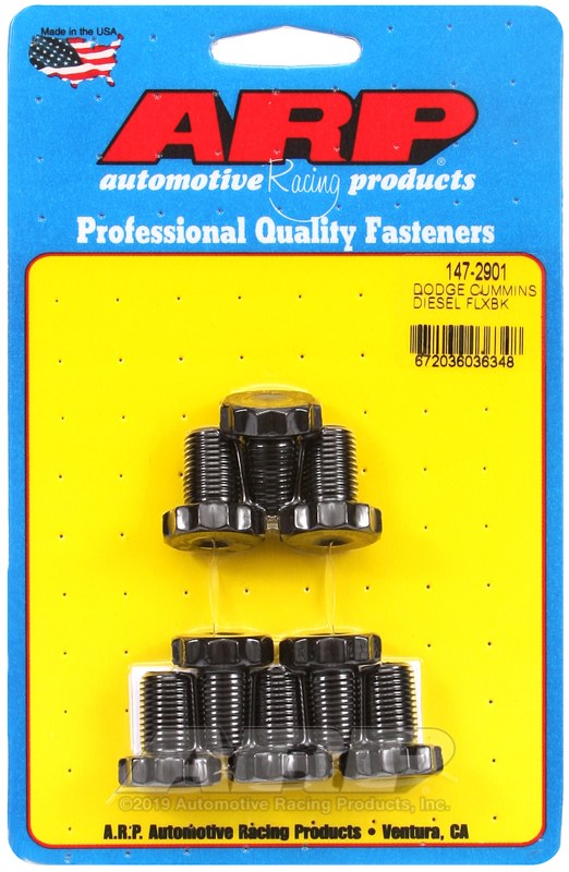 ARP Auto Trans Flexplate Bolt, For Use with 5.9L 12V and 24V Dodge Cummins/ Diesel, 0.700 Inch Under Head Length – 147-2901