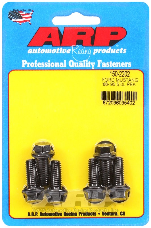 ARP Clutch Pressure Plate Bolt, For Use with 1986-1995 302/ 351W Ford V8, 8 Millimeter X 1.25 Thread Size, 180000 PSI Tensile Strength – 150-2202