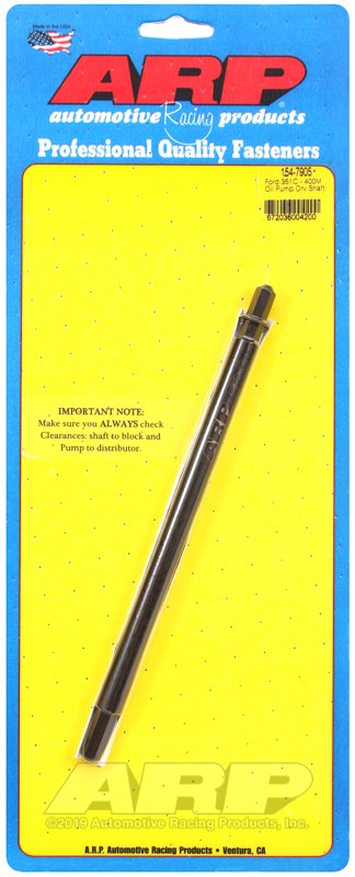 ARP Oil Pump Drive Shaft, For Use with 351C/ 351-400M Ford, APR2000 Steel, 220000 PSI – 154-7905