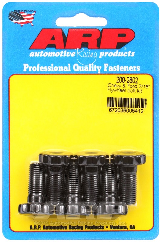 ARP Clutch Flywheel Bolt, For Use with 90 Degree V6 Chevy/ 265 and 454 V8 with 2 Piece Rear Seal, 1.000 Inch Under Head Length – 200-2802