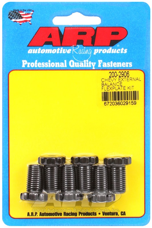 ARP Auto Trans Flexplate Bolt, For Use with 90 Degree V6 Chevy/ 305, 502 V8 with 1 Piece Rear Seal, 0.725 Inch Under Head Length – 200-2906