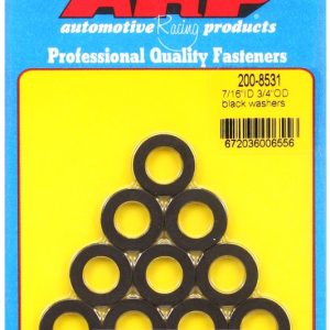 ARP Washer, Chrome Moly, 3/4 Inch Outside Diameter, 7/16 Inch Inside Diameter, 0.120 Inch Thick, Black Oxide, 10 Piece Pack – 200-8531