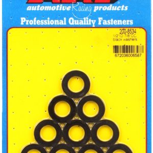 ARP Washer, Chrome Moly, 7/8 Inch Outside Diameter, 1/2 Inch Inside Diameter, 0.120 Inch Thick, Black Oxide, 10 Piece Pack – 200-8534