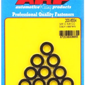 ARP Washer, Chrome Moly, 5/8 Inch Outside Diameter, 3/8 Inch Inside Diameter, 0.120 Inch Thick, Black Oxide, 10 Piece Pack – 200-8554