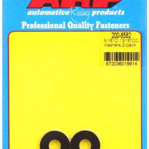 ARP Washer, Chrome Moly, 13/16 Inch Outside Diameter, 5/16 Inch Inside Diameter, 0.120 Inch Thick, Black Oxide, 2 Piece Pack – 200-8582