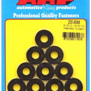 ARP Washer, Chrome Moly, 13/16 Inch Outside Diameter, 5/16 Inch Inside Diameter, 0.120 Inch Thick, Black Oxide, 10 Piece Pack – 200-8588