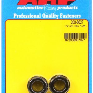 ARP Nut, 12 Point, 1/2 Inch – 20 Thread Size, 3/4 Inch Socket Size, 180000 PSI Tensile Strength, Black Oxide, Chrome Moly, Single – 200-8607