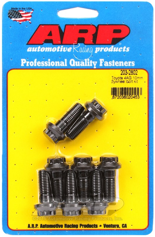 ARP Clutch Flywheel Bolt, For Use with 1.6L Dual Overhead Cam Toyota, 1.050 Inch Under Head Length, 10 Millimeter X 1.25 Thread Strength – 203-2802