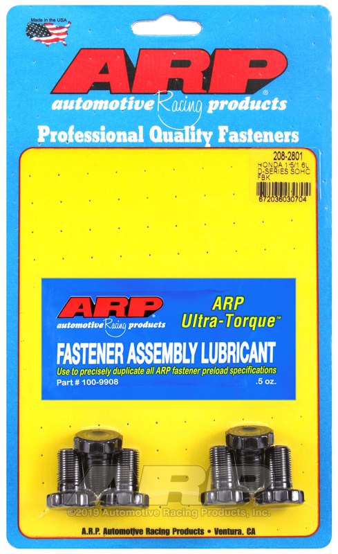 ARP Clutch Flywheel Bolt, For Use with 1.5L/ 1.6L Single Overhead Cam D Series Honda, 0.990 Inch Under Head Length – 208-2801