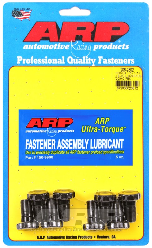 ARP Clutch Flywheel Bolt, For Use with 1.6L/ 1.7L/ 1.8L/ 2.0L/ Dual Overhead Cam B Series Honda, 0.990 Inch Under Head Length – 208-2802
