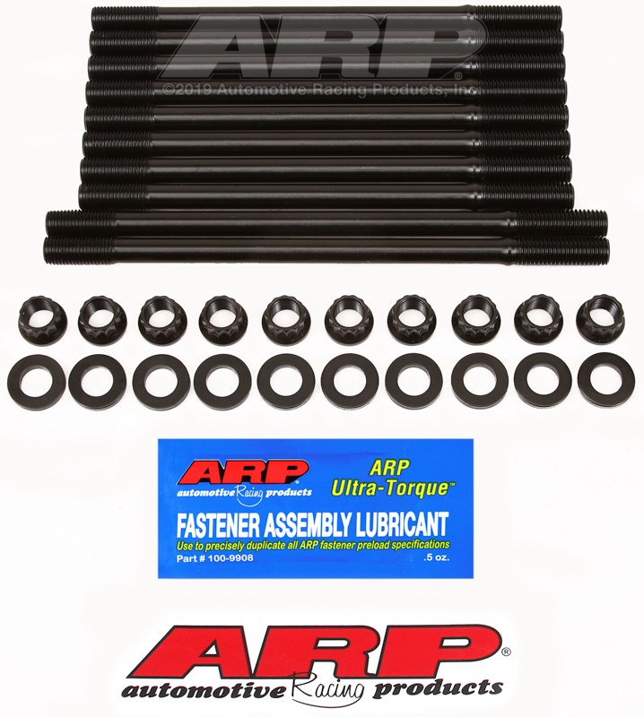ARP Cylinder Head Stud, For Use with Acura, 12 Point Nuts with Undercut Studs, Black Oxide, Chrome Moly – 208-4302