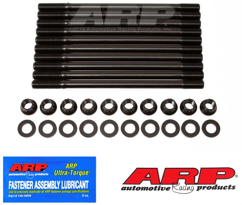 ARP Cylinder Head Stud, For Use with Honda Vtec, 12 Point Nuts with Undercut Studs, Black Oxide, Chrome Moly – 208-4304