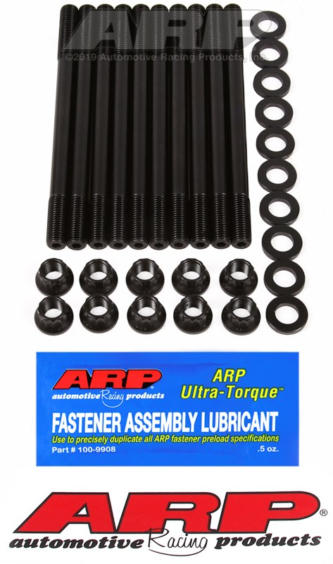 ARP Cylinder Head Stud, For Use with Honda Civic, 12 Point Nuts, Black Oxide, Chrome Moly – 208-4305