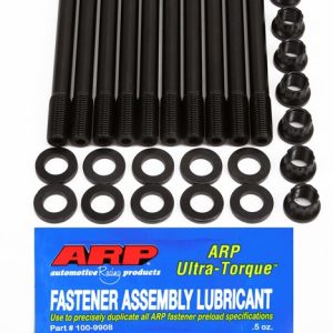 ARP Cylinder Head Stud, For Use with Honda/ Acura K20A, 12 Point Nuts with Undercut Studs, Black Oxide, Chrome Moly – 208-4701