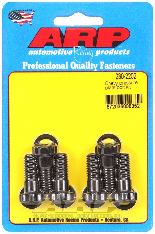ARP Clutch Pressure Plate Bolt, For Use with 265/ 502 Chevy V8, 3/8 Inch – 16 Thread Size, 200000 PSI Tensile Strength, Hex Style Head Type – 230-2202