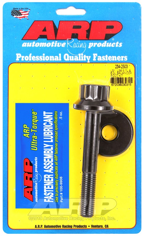 ARP Harmonic Balancer Bolt, For Use with Gen III/Ls Series Chevy Small Block, 1-1/16 Inch Socket Size, 16 Millimeter X 2.0 Thread Size – 234-2503