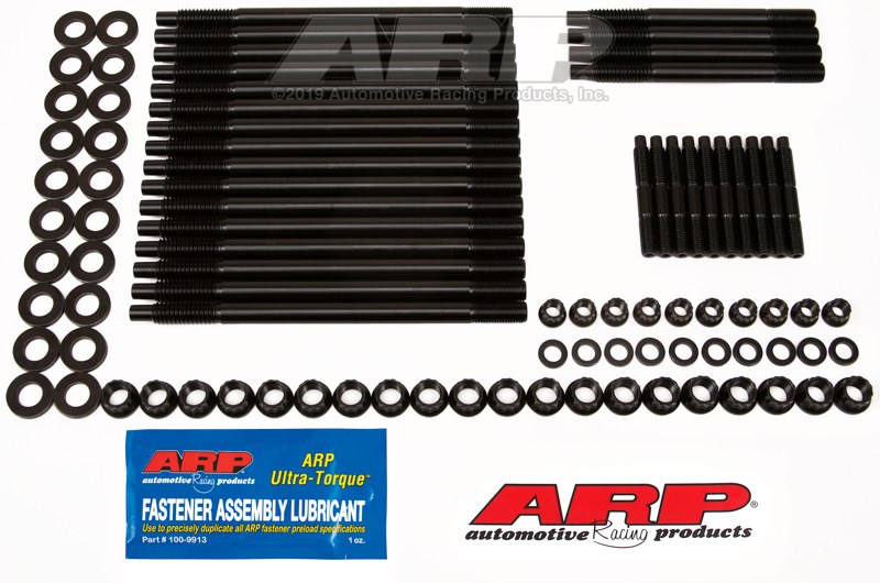ARP Cylinder Head Stud, For Use with 2003 and Earlier Gen III/Ls Series Small Block, 12 Point Nuts, Black Oxide, Chrome Moly – 234-4316