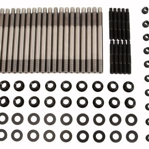 ARP Cylinder Head Stud, For Use with Chevy LT1 6.2L Engines, 12 Point Nuts, Custom Age 625+, Black Oxide, Chrome Moly, With M8 Corner Studs – 234-4347