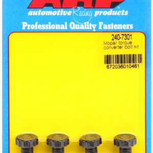 ARP Torque Converter Bolt, For Use with Chysler/ Dodge, 0.450 Inch Under Head Length, 5/16 Inch – 24 Thread Size, With Washers – 240-7301