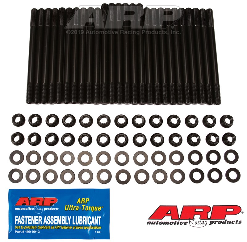 ARP Cylinder Head Stud, For Use with 1998 and Later Dodge Cummins 5.9L/ 6.7L 24V, 12 Point Nuts, Black Oxide, Chrome Moly ARP2000 – 247-4202