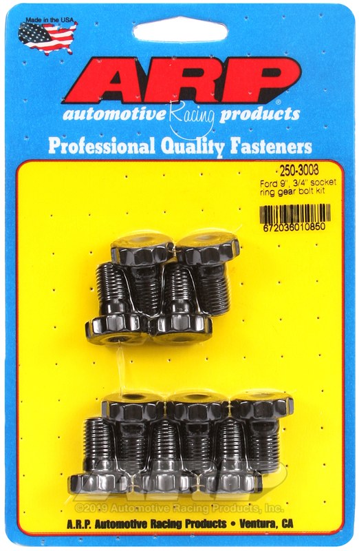 ARP Differential Ring Gear Bolt, For Use with Ford 8.8 and 9 Inch Using 3/4 Inch Socket, 0.750 Inch Under Head Length – 250-3003