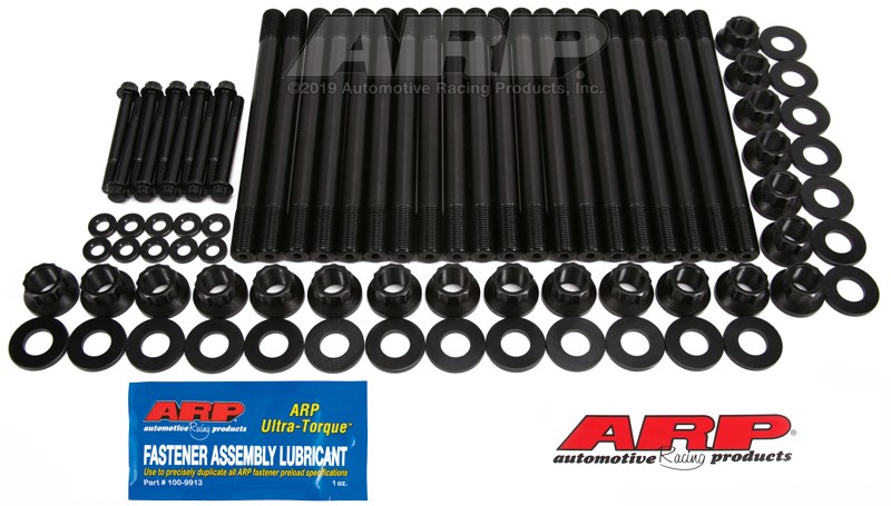 ARP Cylinder Head Stud, For Use with Ford 6.4L Powerstroke, 12 Point Nuts, Black Oxide, Chrome Moly – 250-4203