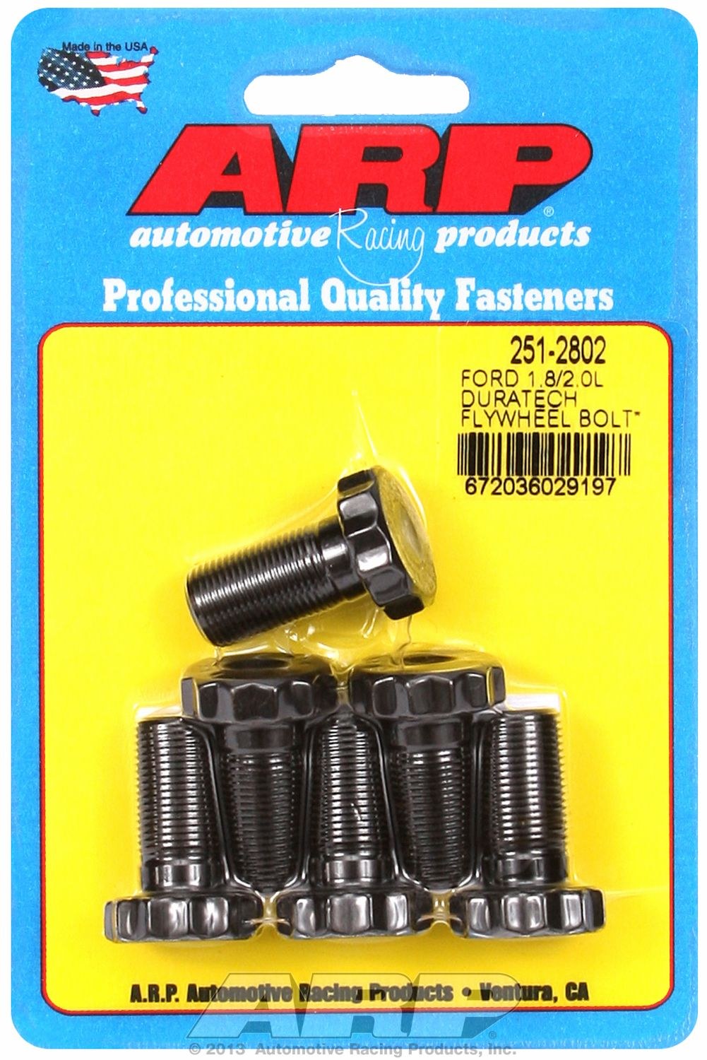 ARP Clutch Flywheel Bolt, For Use with 1.8L/ 2.0L Ford Duratec, 0.990 Inch Under Head Length, 12 Millimeter X 1.0 Thread Strength – 251-2802