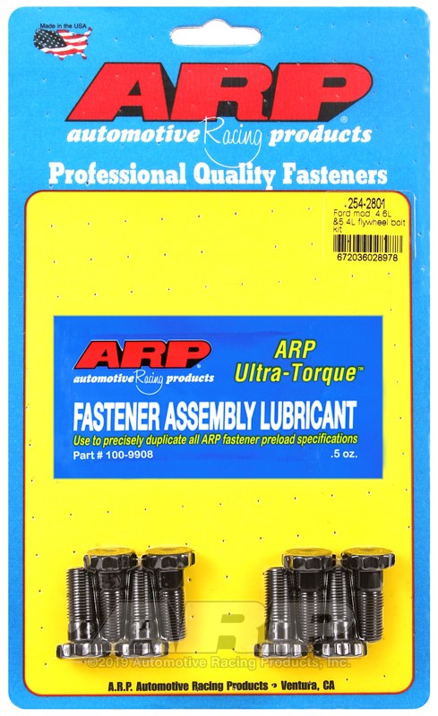 ARP Clutch Flywheel Bolt, For Use with 4.6L/ 5.4L Ford Modular V8, 1.000 Inch Under Head Length, 10 Millimeter X 1.0 Thread Strength – 254-2801