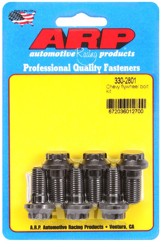ARP Clutch Flywheel Bolt, For Use with Chevy V8 with Tilton Flywheel, 0.875 Inch Under Head Length, 7/16 Inch -20 Thread Size – 330-2801