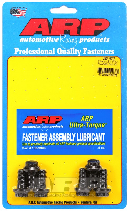 ARP Clutch Flywheel Bolt, For Use with Gen III/Ls Series Chevy Small Block, 0.880 Inch Under Head Length – 330-2802
