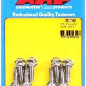 ARP Valve Cover Bolt, For Use with Cast Aluminum Valve Cover, 1/4 Inch – 20 Thread Size, 0.812 Inch Under Head Length, Hex Style Head Type – 400-7507
