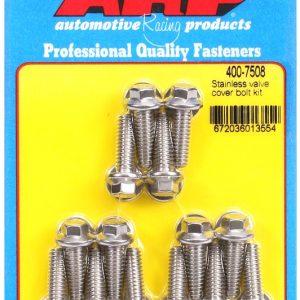 ARP Valve Cover Bolt, For Use with Cast Aluminum Valve Cover, 1/4 Inch – 20 Thread Size, 0.812 Inch Under Head Length, Hex Style Head Type – 400-7508
