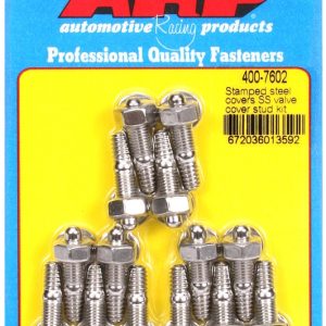 ARP Valve Cover Stud, For Use with Stamped Steel Valve Cover, 1.170 Inch Overall Length, 1/4 Inch – 20 Thread Size, Hex Style Head Type – 400-7602