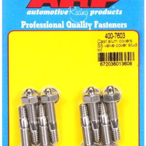 ARP Valve Cover Stud, For Use with Cast Aluminum Valve Cover, 1.500 Inch Overall Length, 1/4 Inch – 20 Thread Size, Hex Style Head Type – 400-7603