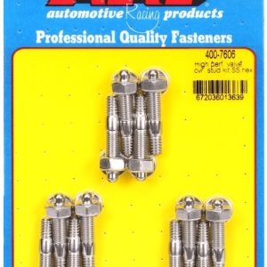 ARP Valve Cover Stud, For Use with Cast Aluminum Valve Cover, 1.500 Inch Overall Length, 1/4 Inch – 20 Thread Size, Hex Style Head Type – 400-7606