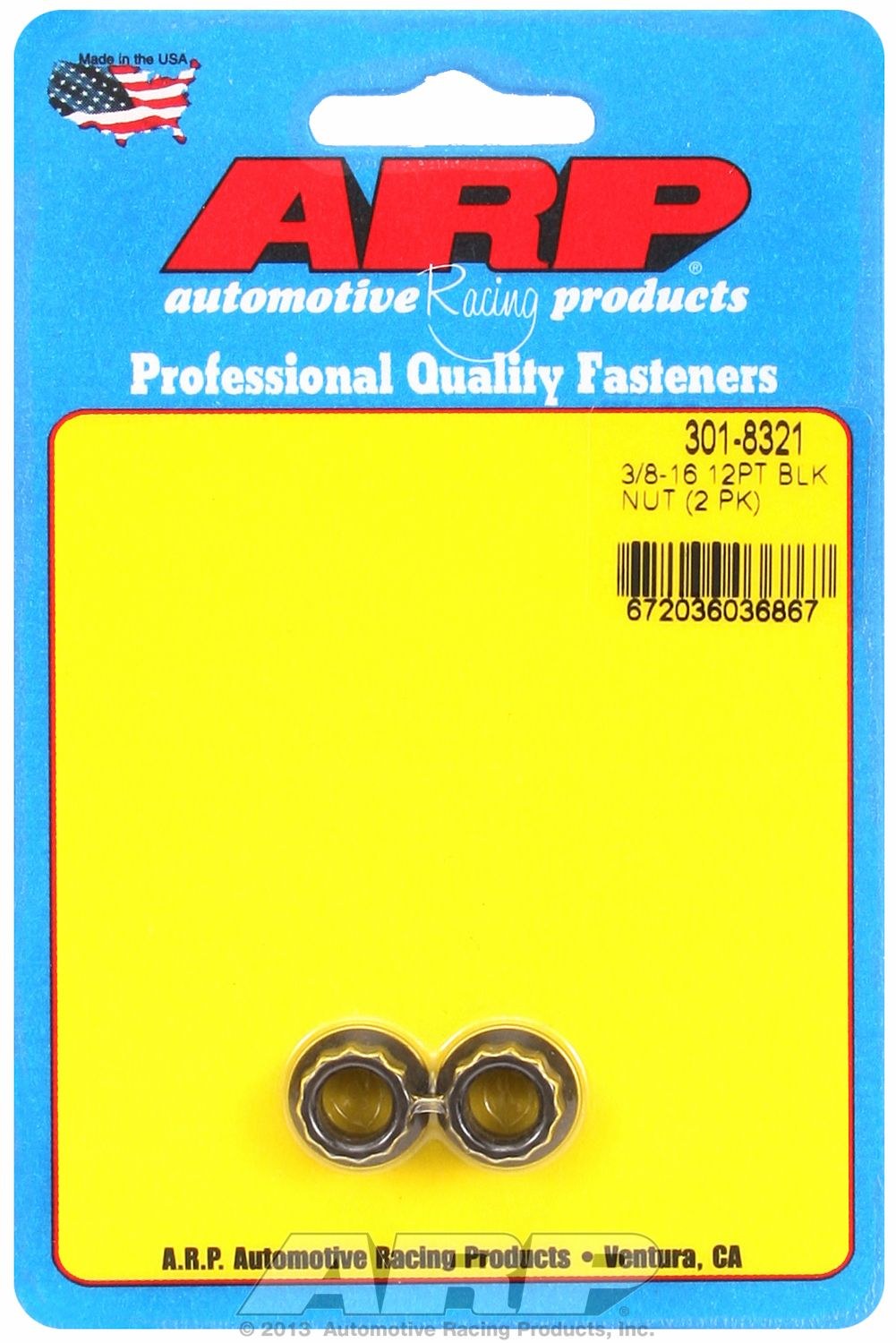 ARP Nut, 12 Point, 3/8 Inch – 16 Thread Size, 7/16 Inch Socket Size, 180000 PSI Tensile Strength, Polished, Stainless Steel, Single – 401-8301