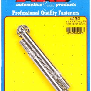 ARP Starter Bolt, For Use with Chevy, With Standard Starter, 3.700 Inch Under Head Length, 12 Point Head Type – 430-3501