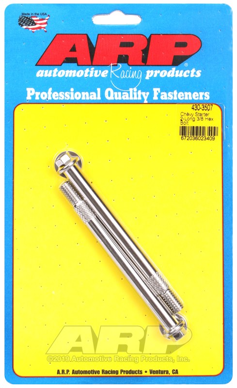 ARP Starter Bolt, For Use with Chevy, With 3/8 Inch Bolt Starter, 4.450 Inch Under Head Length, Hex Style Head Type – 430-3507