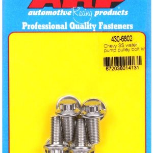 ARP Water Pump Pulley Bolt, 5/16 Inch – 24 Thread Size, 0.750 Inch Under Head Length, 12 Point Head Type, 3/8 Inch Socket Size – 430-6802
